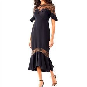 NWT Marchesa Notte Black Lace Sweetheart Gown
